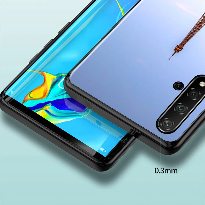 Beautiful Eiffel tower for Honor 30S 30i 30 View V 20 Pro 5G 20S 20E 10X 10 10i 9N 9C 9S 9X Lite Black Phone Case