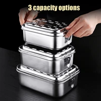 100015001900ml lunch box food grade 304 stainless steel anti leak bento box strong tightness for storing various fruits snacks