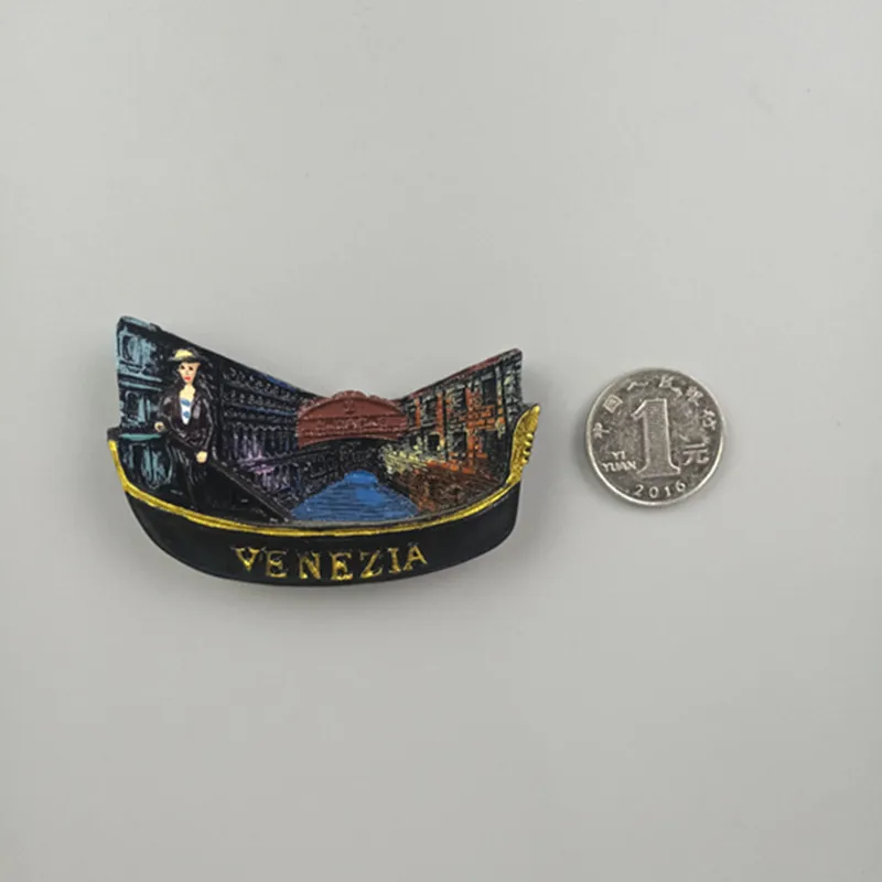 World Fridge Magnet Fridge Magnets Italy Rome Resin Fridge Magnet Sticker World Travel Souvenir Magnetic - Цвет: Venetian boat 2