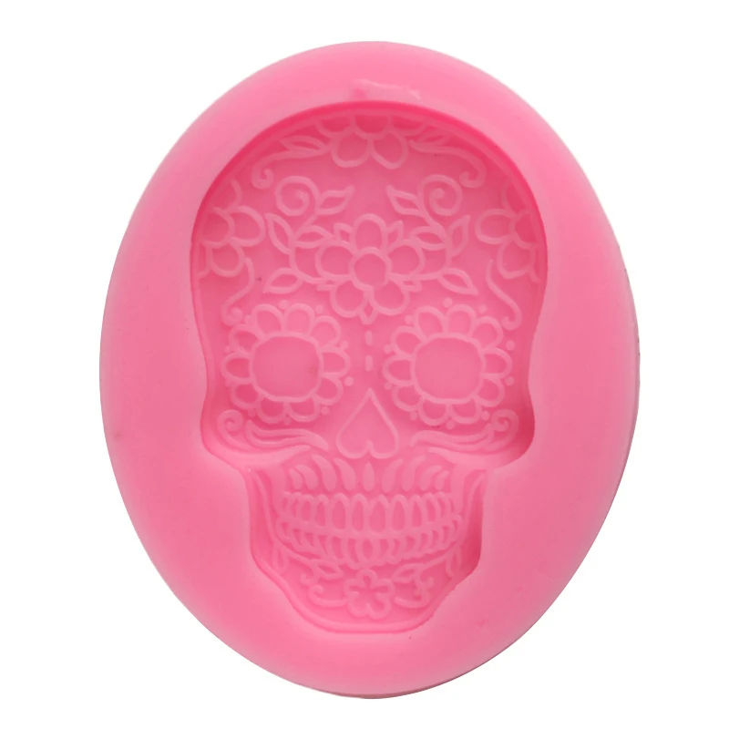 1PC 3D Skull Mask Silicone Mold DIY Sugar Cake Decoration Tool Fondant Chocolate Candy Biscuit Moulds For Home Bakeware | Дом и сад