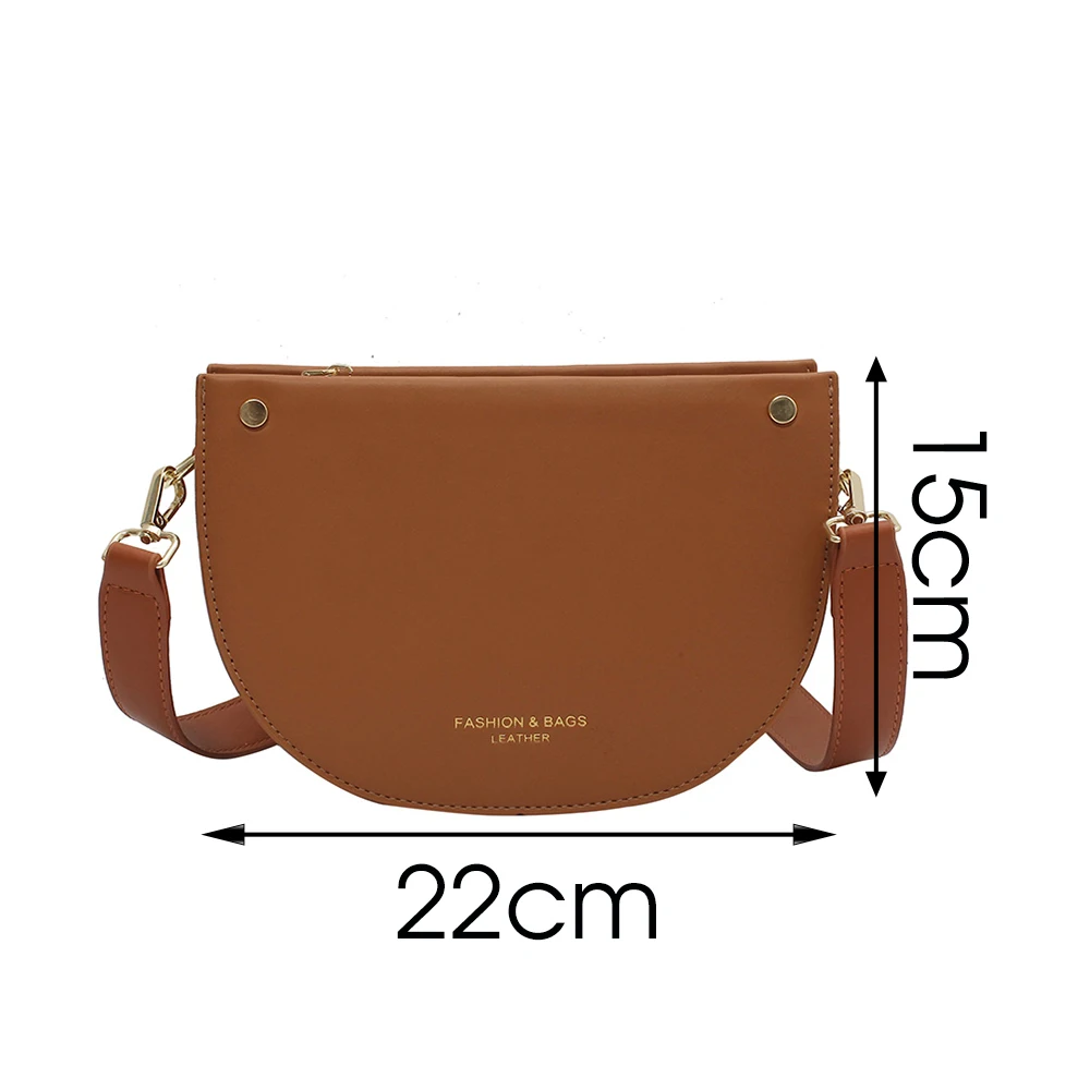 

Crossbody Bags For Women 2021 Luxury Brand Solid Color Saddle Bags Pu Leather Handbags Bags Designer Ladies Shoulder Bags