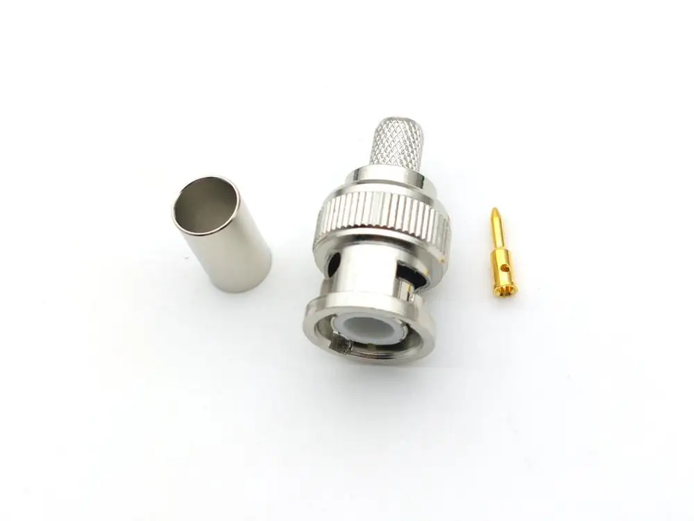 20 шт. медный BNC штекер RF Coax коннектор обжимной разъем для RG8X RG 8X LMR240 RG59