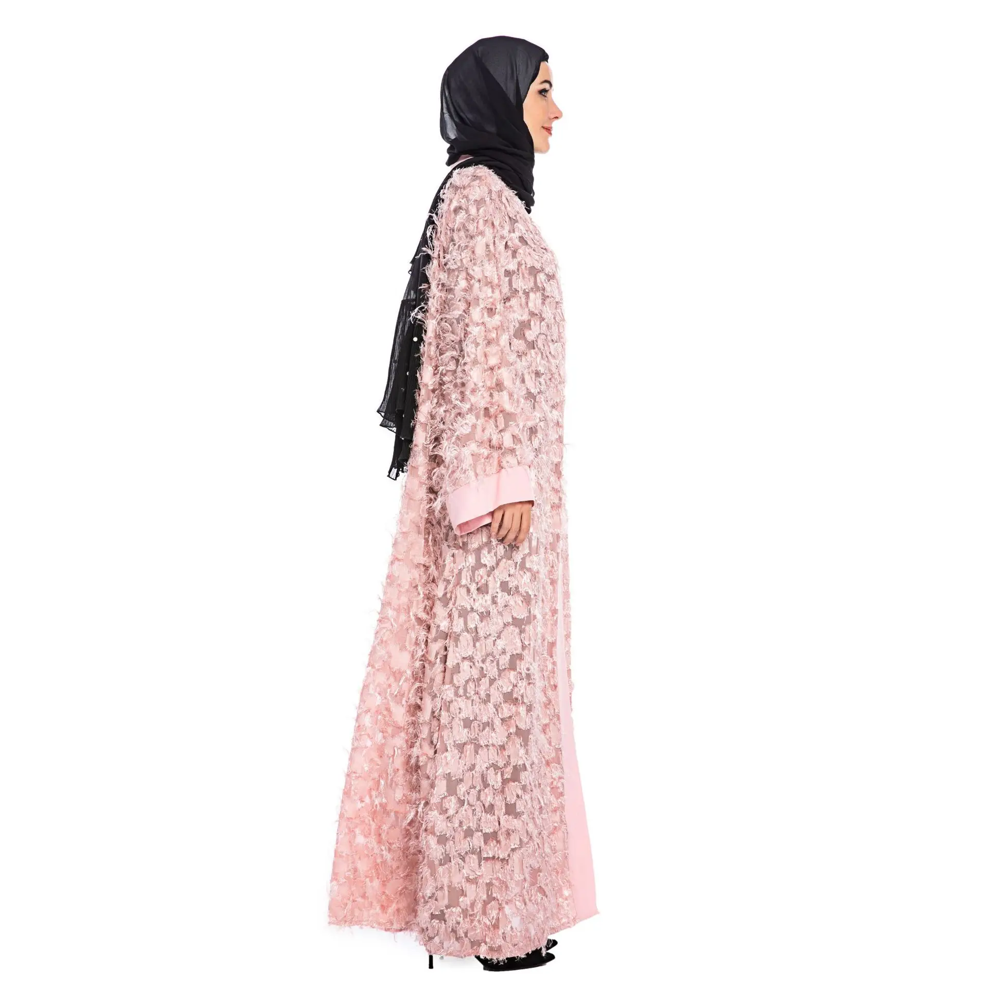 Турецкое кимоно с объемными кисточками абайя Дубай турецкое платье 2019