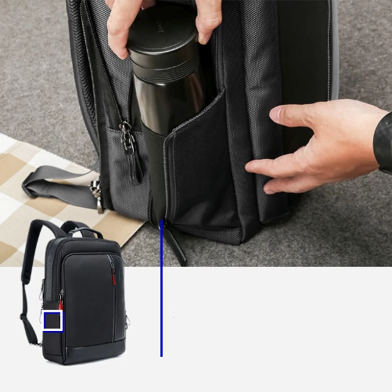 

BOPAI Anti-Theft Expansion Backpack USB External Charging 15.6-Inch Laptop Backpack Men's Waterproof Backpack