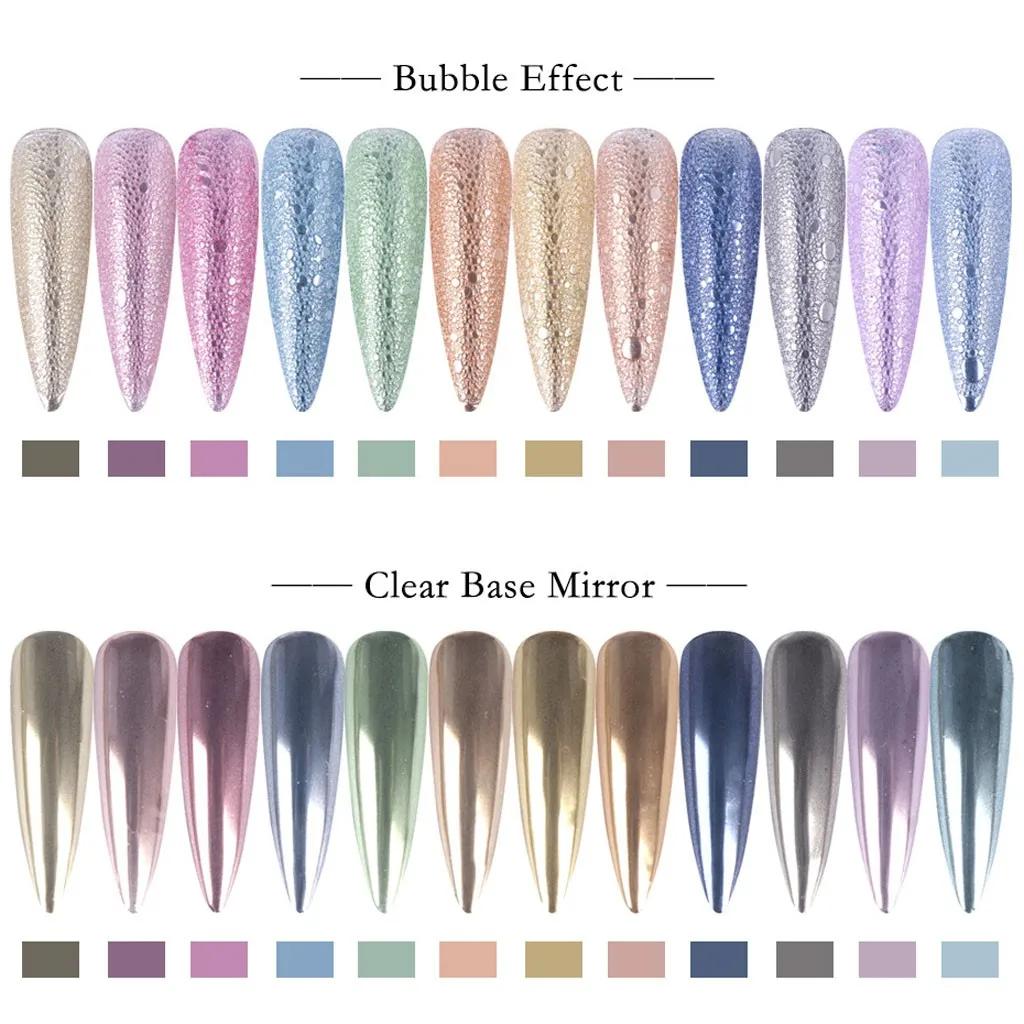 Зеркальный металлический пигмент для дизайна ногтей 0 5 г мыльная пена золотистые