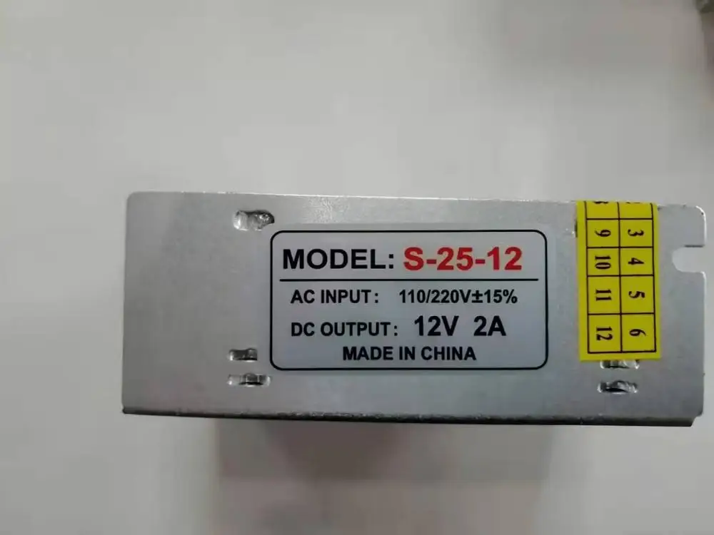

Yqwsyxl Power Supply Adapter S-25-12 Mini AC 110V-220V to DC 12V 2A 25W transformer Power Supply 12V 2A