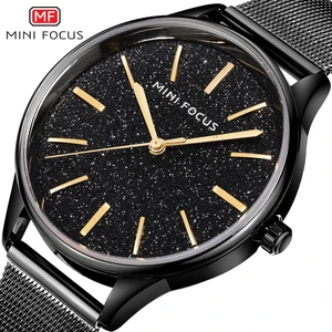 Роскошные брендовые модные женские часы MINI FOCUS, женские часы, женские кварцевые наручные часы, сетчатые стальные часы