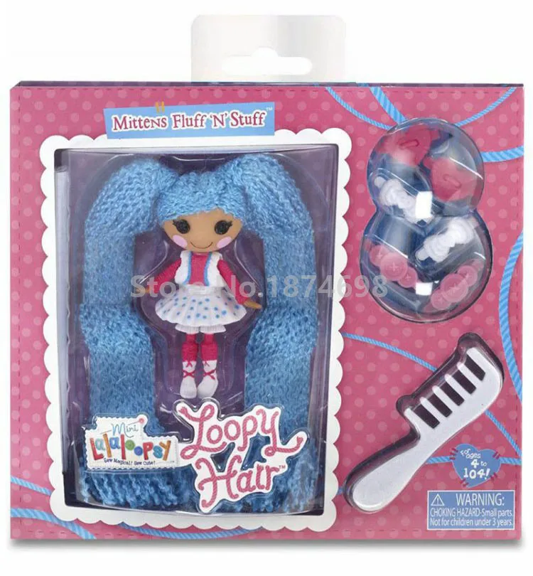 Синий Новинка, мини-Lalaloopsy, крутые волосы, кукла, модная фигурка, игрушка 8 см, детские игрушки, куклы для девочек, детские рождественские подарки - Цвет: Синий