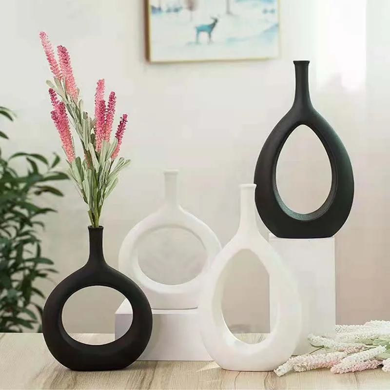 Скандинавская оригинальная керамическая ваза современная простота