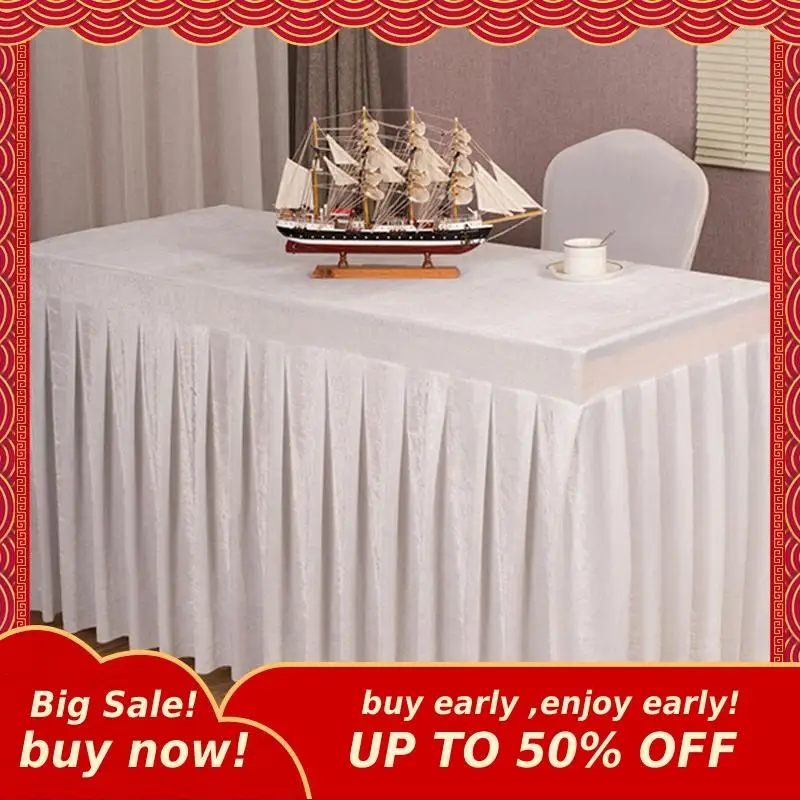 Многоразовая скатерть для свадебной вечеринки жаккардовая полиэфирная ткань