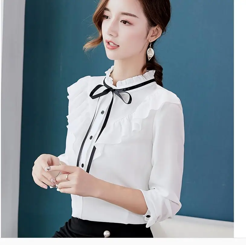 Женская рубашка с длинным рукавом весна-осень 2021 | одежда