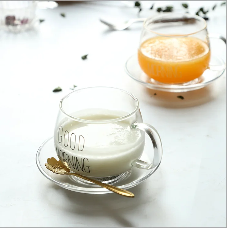 GH прозрачный креативный стеклянный Кофе Чай Напитки для десерта чашка завтрака