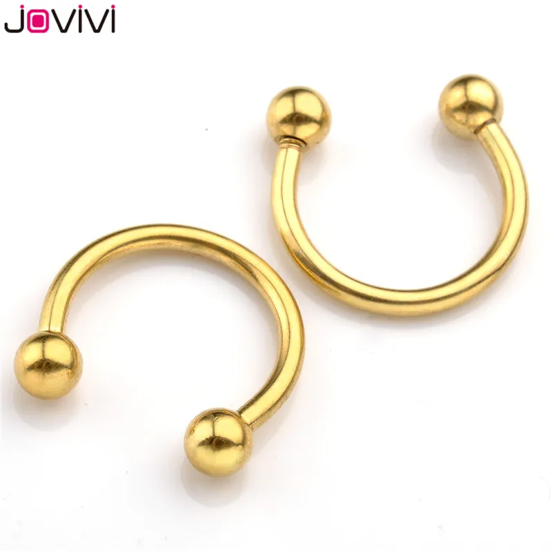 Jovivi 2шт 14Ga(1,6 мм) пленочное кольцо с жемчужинами CBR кольцо кольца для носа штанга тело шпильки пирсинг ювелирные изделия серебро/золото/Радуга