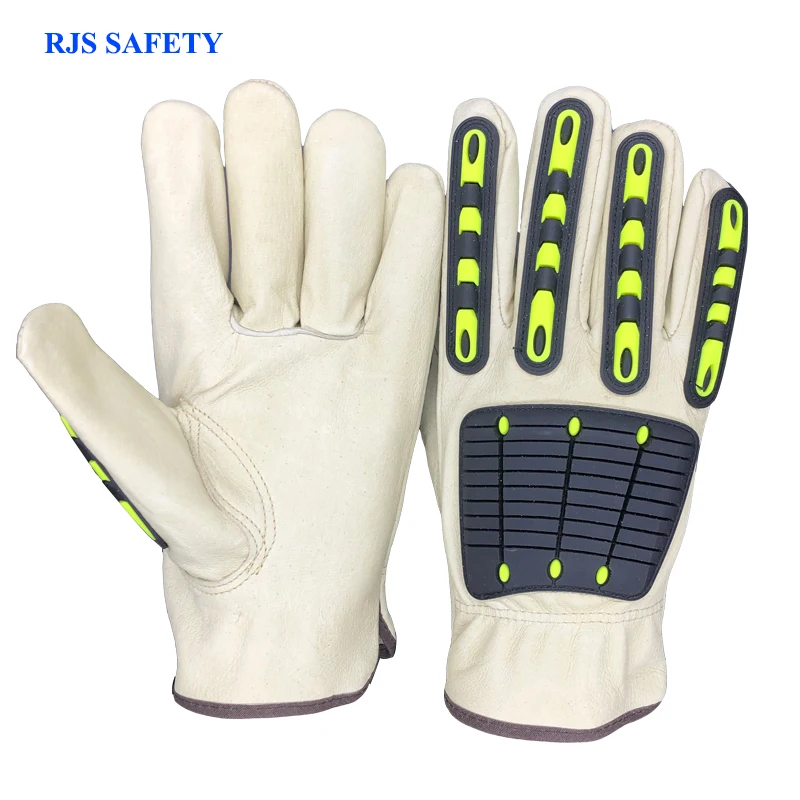 Защитные рабочие перчатки RJS мужские мотоциклетные из свиной кожи тактические