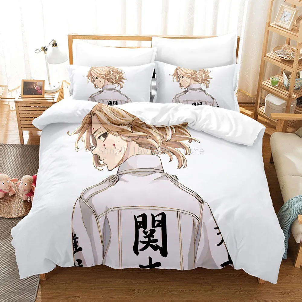 

Anime Bedding Sets Tokyo Revengers US/Europe/UK Size Quilt Bed Cover Pillow Case 2-3 Pieces Sets Adult Children Duvet Cover