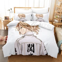 anime bedding sets tokyo revengers useuropeuk size quilt bed cover pillow case 2 3 pieces sets adult children duvet cover
