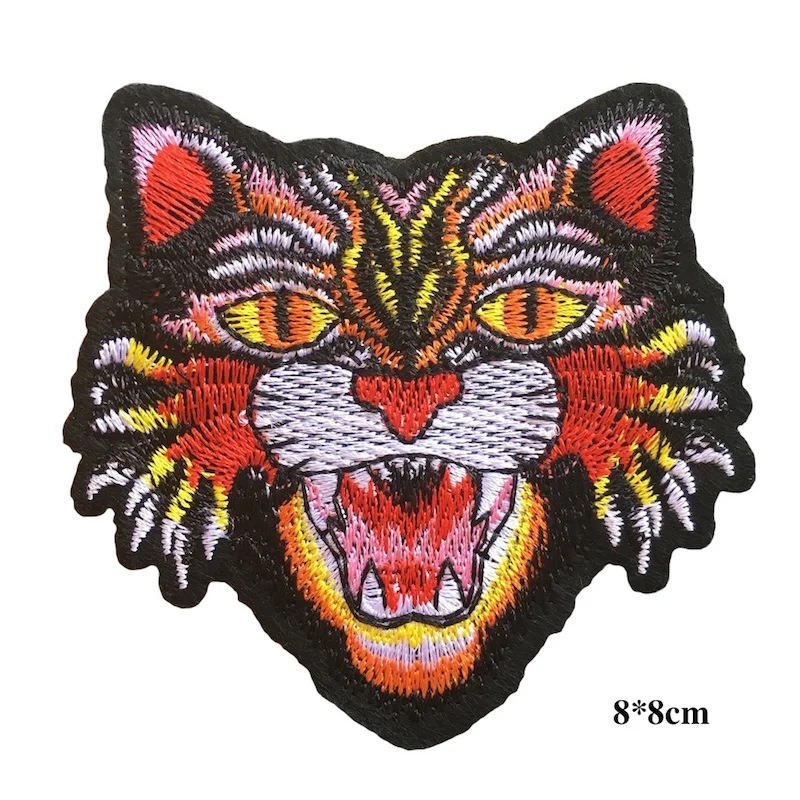 1 шт. оптовая продажа модные крутые Аппликации с вышивкой в виде кошки нашивки для