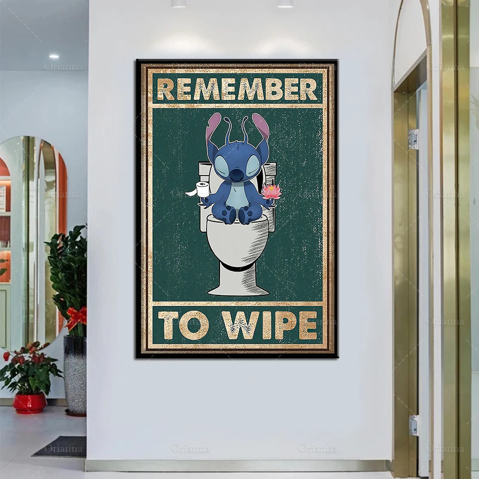 

Koala Yoga Meditation Remember To Wipe Poster Home Living Restroom Toilet Decor Poster Retro Modern Hd Wall Art Canvas Painting