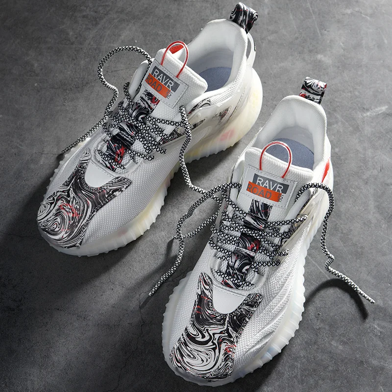 

Summer Men's Shoes Running Mesh High-top Sneakers New Trendy Basketball Sneakers 2021 Summer Hot Style