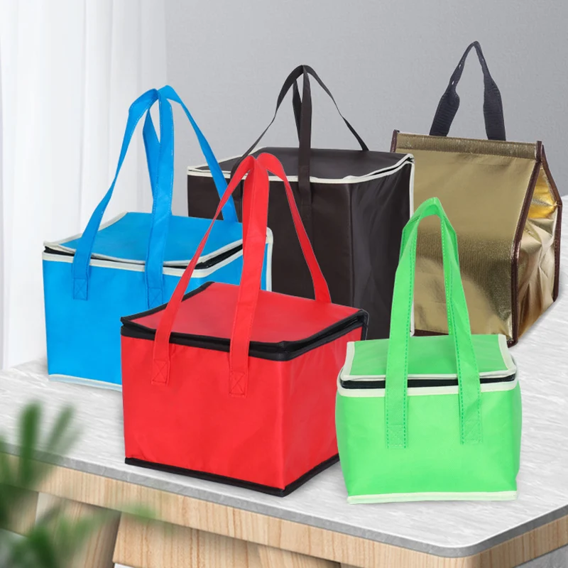 

Pizza Delivery Bag Insulated Food Storage Takeaway Fresh-keeping Aluminum Foil Insulation Bag Lunch Bags
