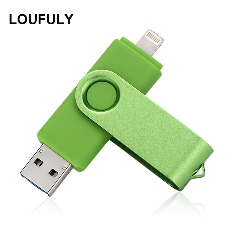 3 в 1 Lightning 128 Гб 64 Гб Флешка для iPhone флэш-накопитель OTG Micro USB палка 32 ГБ 16 ГБ 4 ГБ 8 ГБ 256 ГБ флеш-накопитель для телефона ПК
