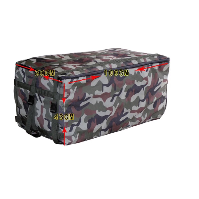 Camouflage 100X50X43 см, сумка на крышу автомобиля, Оксфорд, водонепроницаемая, на крышу, сумка, стойка для груза, сумка для багажа, стойка для хранения багажа, для путешествий в автомобиле - Цвет: Camouflage