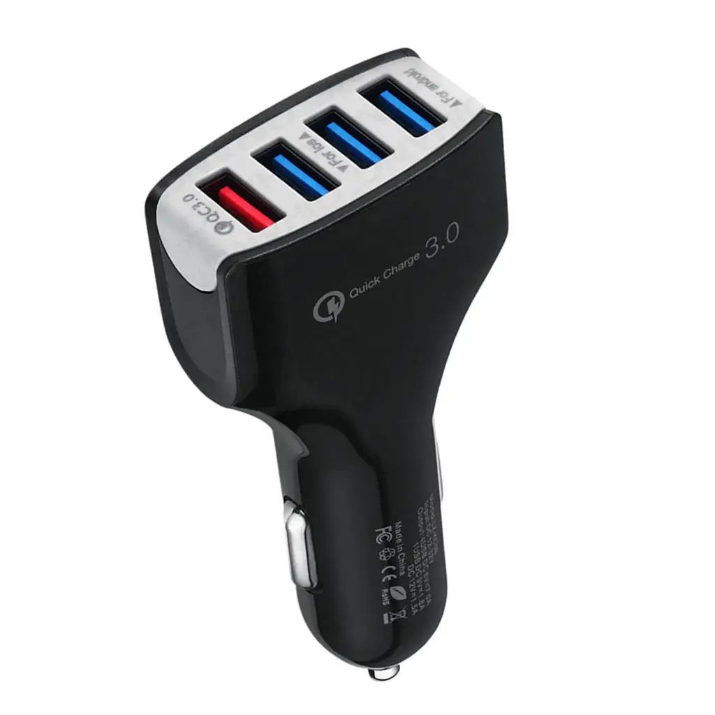 

4 USB Car Charger 4 Port DC 12-32V Quick Charger 3.0 Cigarette Socket Lighter Fast Car Charger Power Adapter For Truck RV ATV