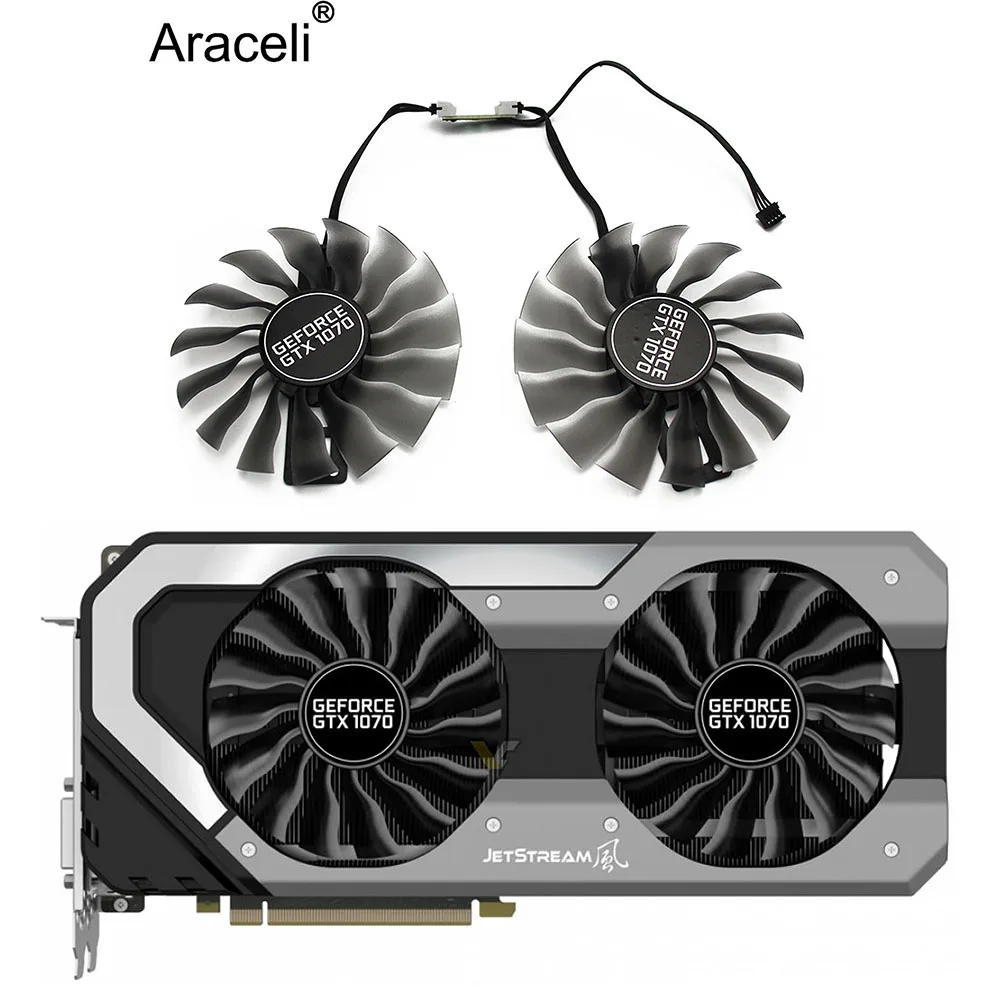 Вентилятор Охлаждения видеокарты GAA8S2U FD10015H12S DC12V 0.45A для EMTek PALIT GTX 1070 GTX1070 Super