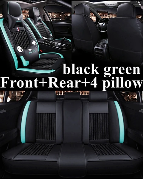 Полный Чехол для автомобильного сиденья для Dacia duster Logan DODGE Challenger Ram Rampage caliber Nitro NEON Caravan jource Dart Avenger - Название цвета: black green cartoon