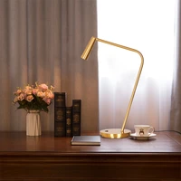 postmodern led table lamps copper adjustable holder led desk lamp for study office bedroom decoration bedside lamp night lights