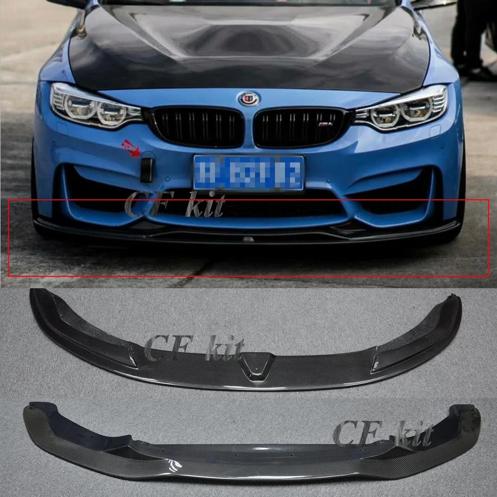 Передний бампер из углеродного волокна CF Kit спойлер для BMW F82 M4 F80 M3 2015 год Стайлинг