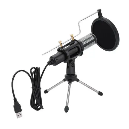 Новый USB2.0 для студии Live Studio Конденсатор проводной микрофон набор онлайн караоке