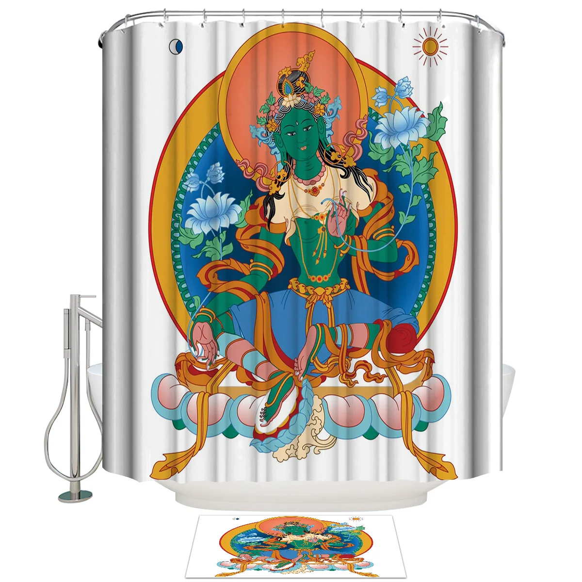 Буддийская статуя искусственной культуры богата красивой ванной комнаты