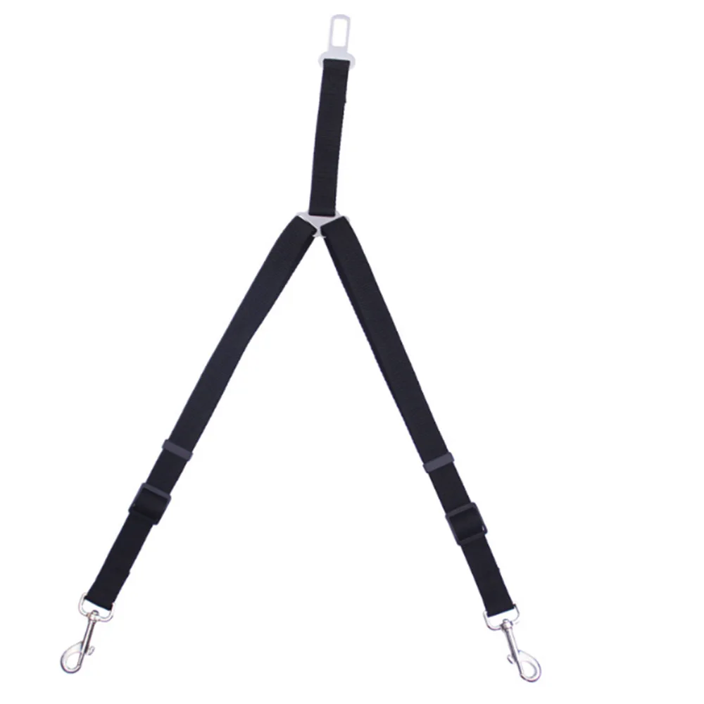 Регулируемый автомобильный ремень безопасности для собак с двойной головкой