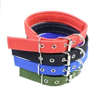 comfortable high quality nylon strap pet dog collars adjustable soft collar for small medium dogs solid color pet supplies