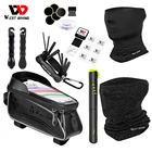 WEST BIKING набор инструментов для велосипеда, Сумка с насосом для горного велосипеда, чехол для лица, портативный набор инструментов для ремонта