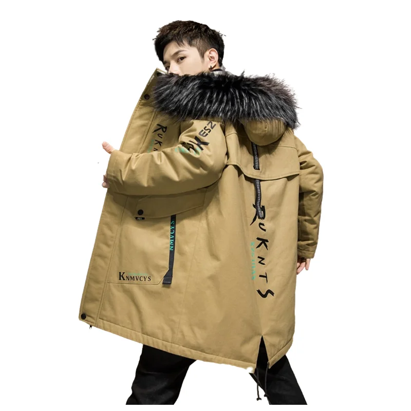 

Winter Padded Jacket Men 2021 New Hooded Pie Overcome Medium Length Padded Jacket Teenager Student Thickening Padded Jacket