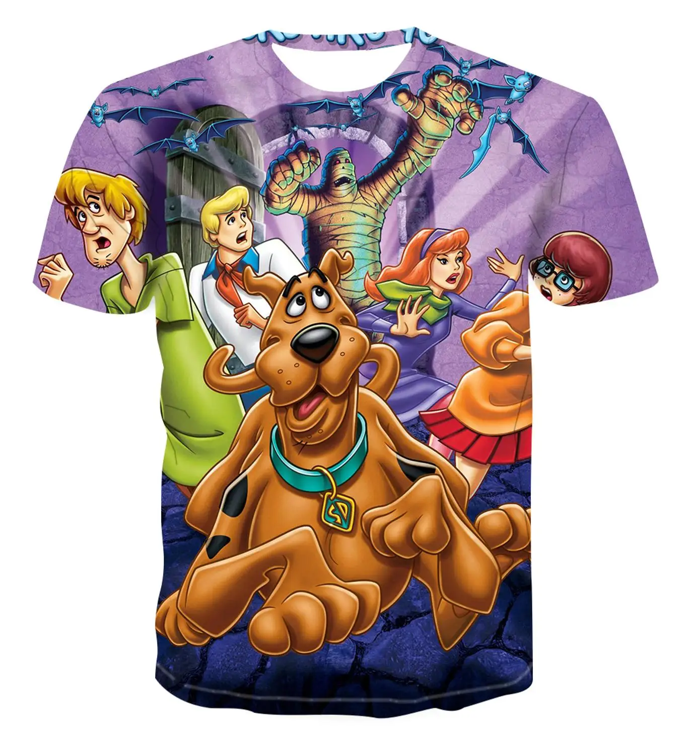 

2021 Fashion New Men's Outdoor Casual T shirt 3D Printing Anime Dog Fashion Handsome Short Sleeve Summer Street Men'sT shirt