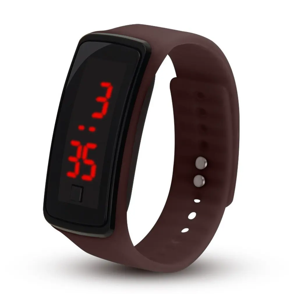 

Fashion Sport LED Men Women Watches Candy Color Silicone Rubber Touchscreen Digital Watches Waterproof Bracelet Kids Wrist Watch