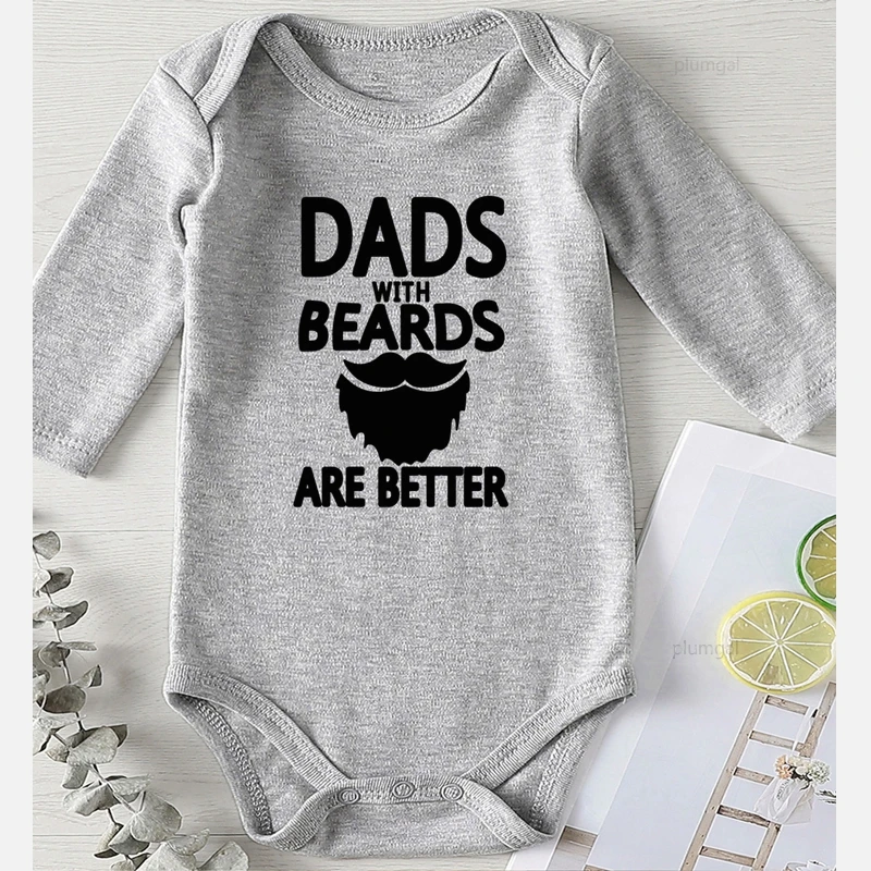 Модная детская одежда с принтом папы бороды Товары для новорожденных наряды