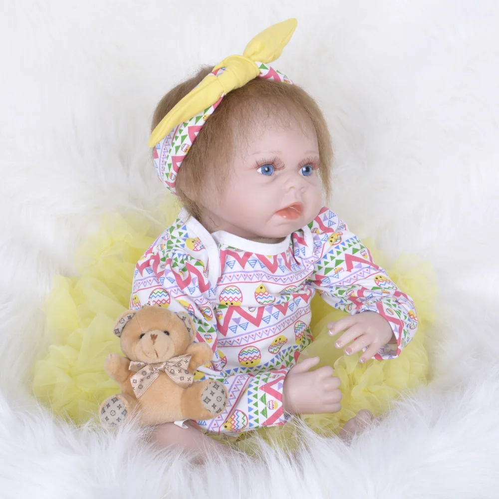 55 см moher Reborn Baby силиконовая Ткань куклы для тела Фигурки игрушки Симпатичный