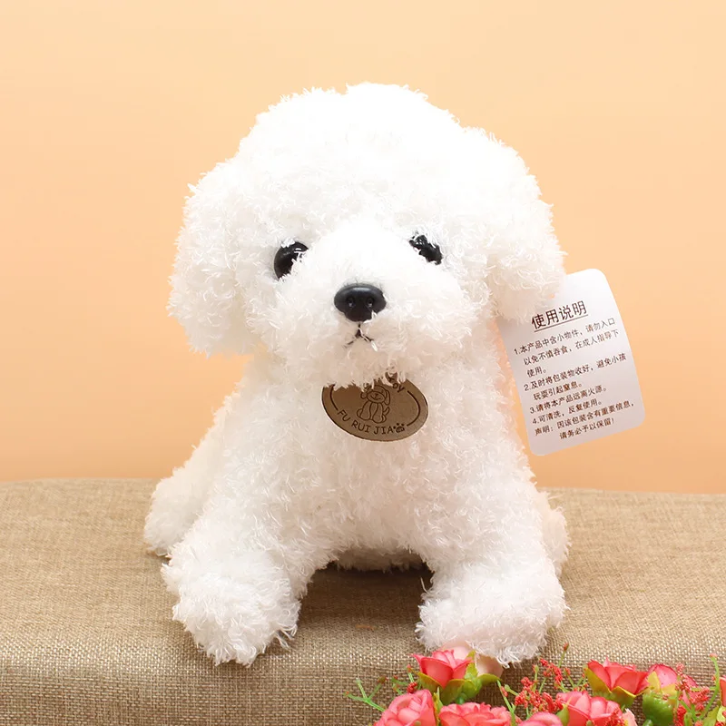 

Kawaii Teddy Realistic Dog Stuffed Plush Toys Cute Dress Dog Pendant Dolls Gifts Birthday Wedding Party Decor For Children