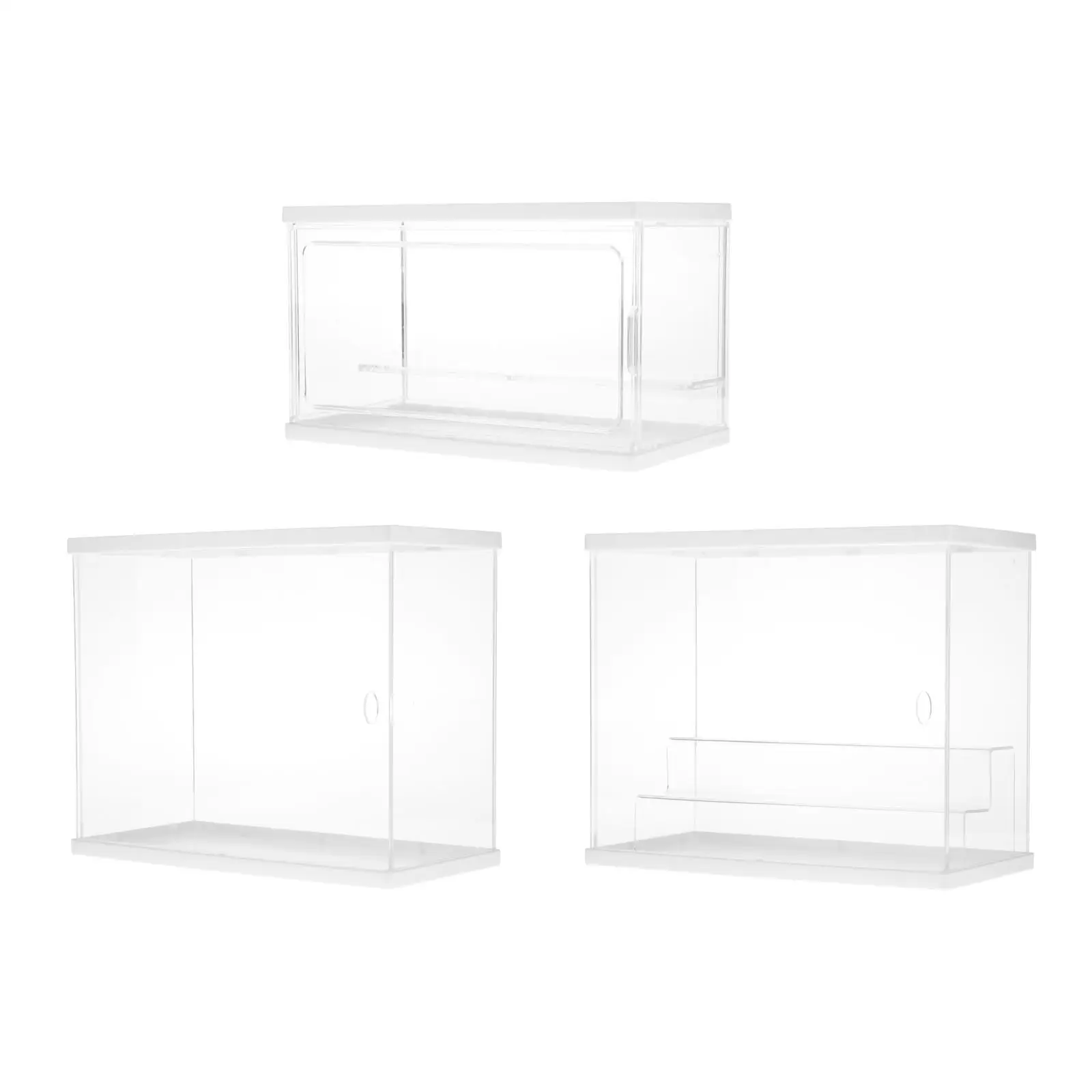 

Clear Dustproof Display Case Dolls Protective Boxes Stand Shelf Container