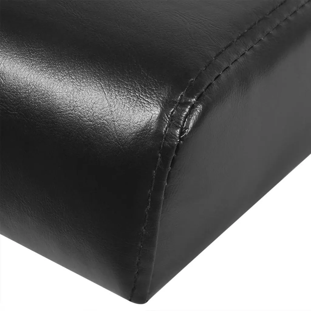 

Sofa Bed with Two Pillows Artificial Leather Adjustable Black