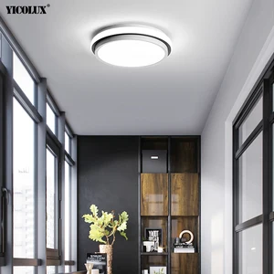 Modern Led Ceiling Lights For Hallway Balcony Living Room White  Black Gold Iron Quality Lamp Body Dimmable Lamp AC90-260V