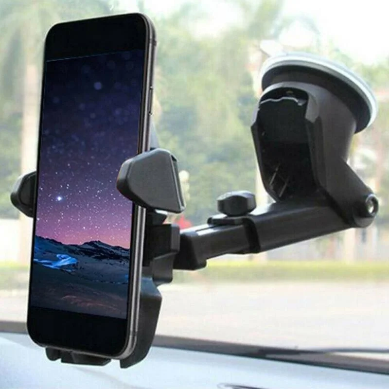 

GPS Stand Portable Car Phone Holder Suction Cup Retractable Auto Lock Accessories ABS Support Space Saving Universal Bracket