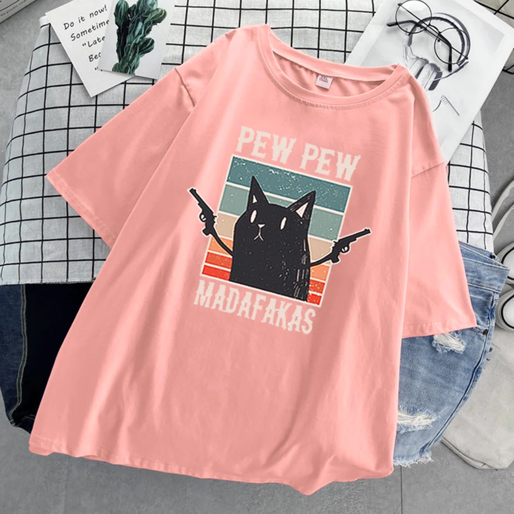 

Pew Pew Madafaks Cartoon Womens Tee Shirt Hip Hop Street T Shirt Harajuku O-Neck T-Shirt Fashion Cool Women Tshirt Summer 2021