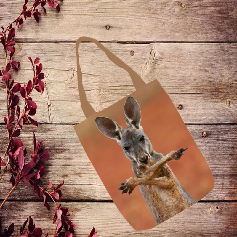 Модная Складная Холщовая Сумка с милыми животными аниме повседневные сумки