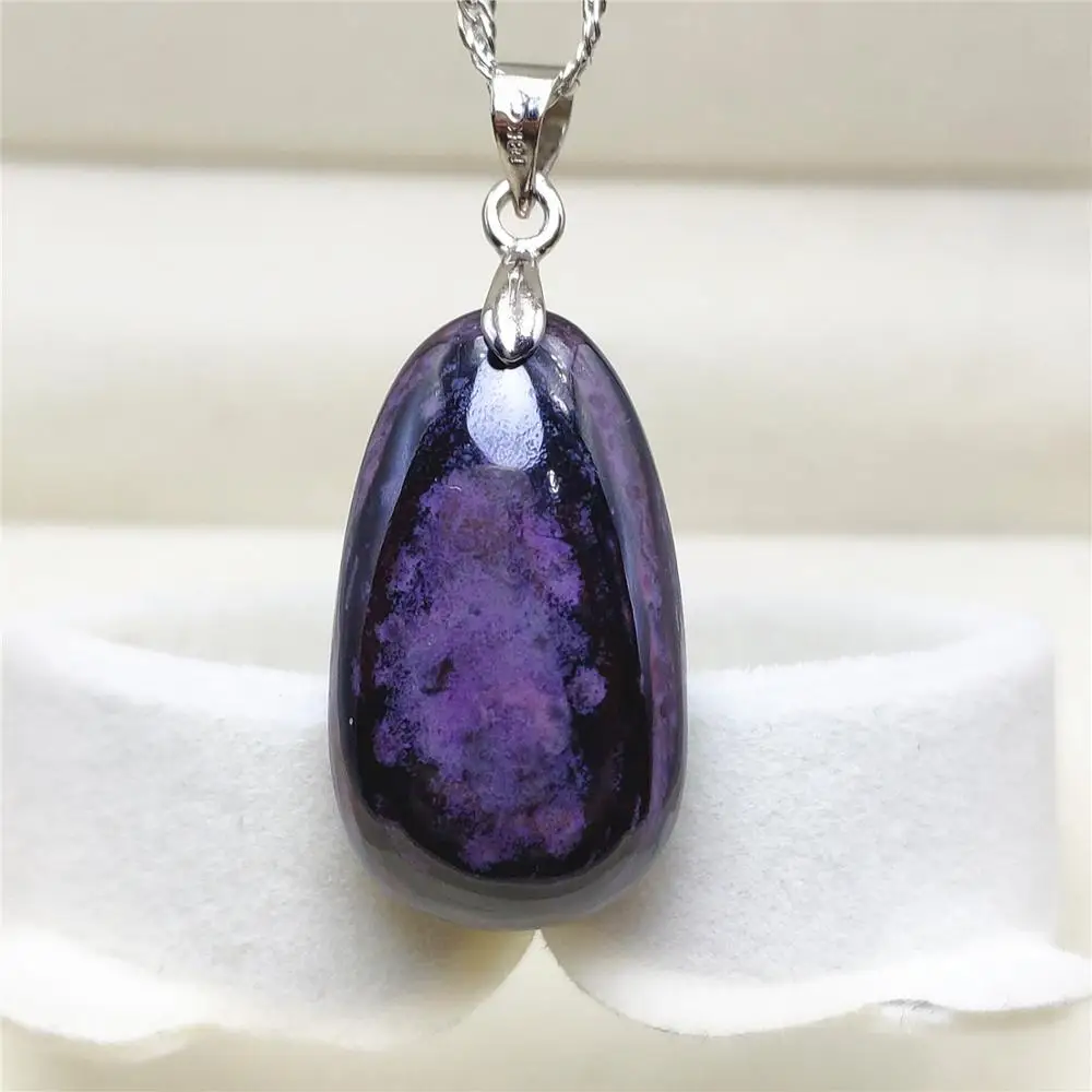 100% натуральный фиолетовый сугилит Южно Африканская подвеска Капля воды 26x15x8 мм