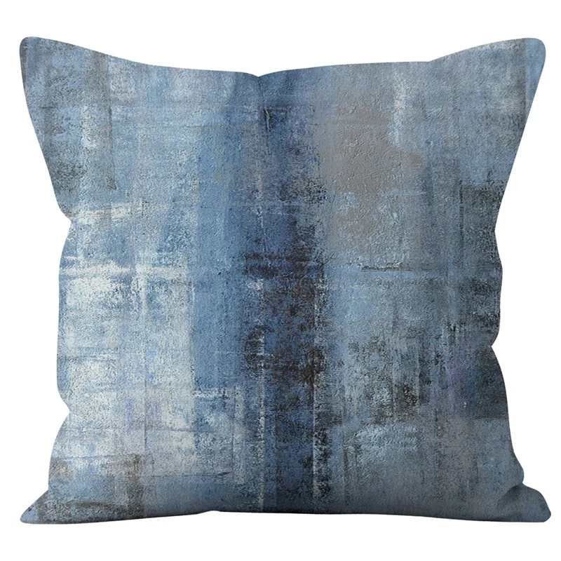 

4 PCS Abstract Painting Pillowcase Linen Pillow Cover Home Decor Square Cushion Cover Printing Pillow Case